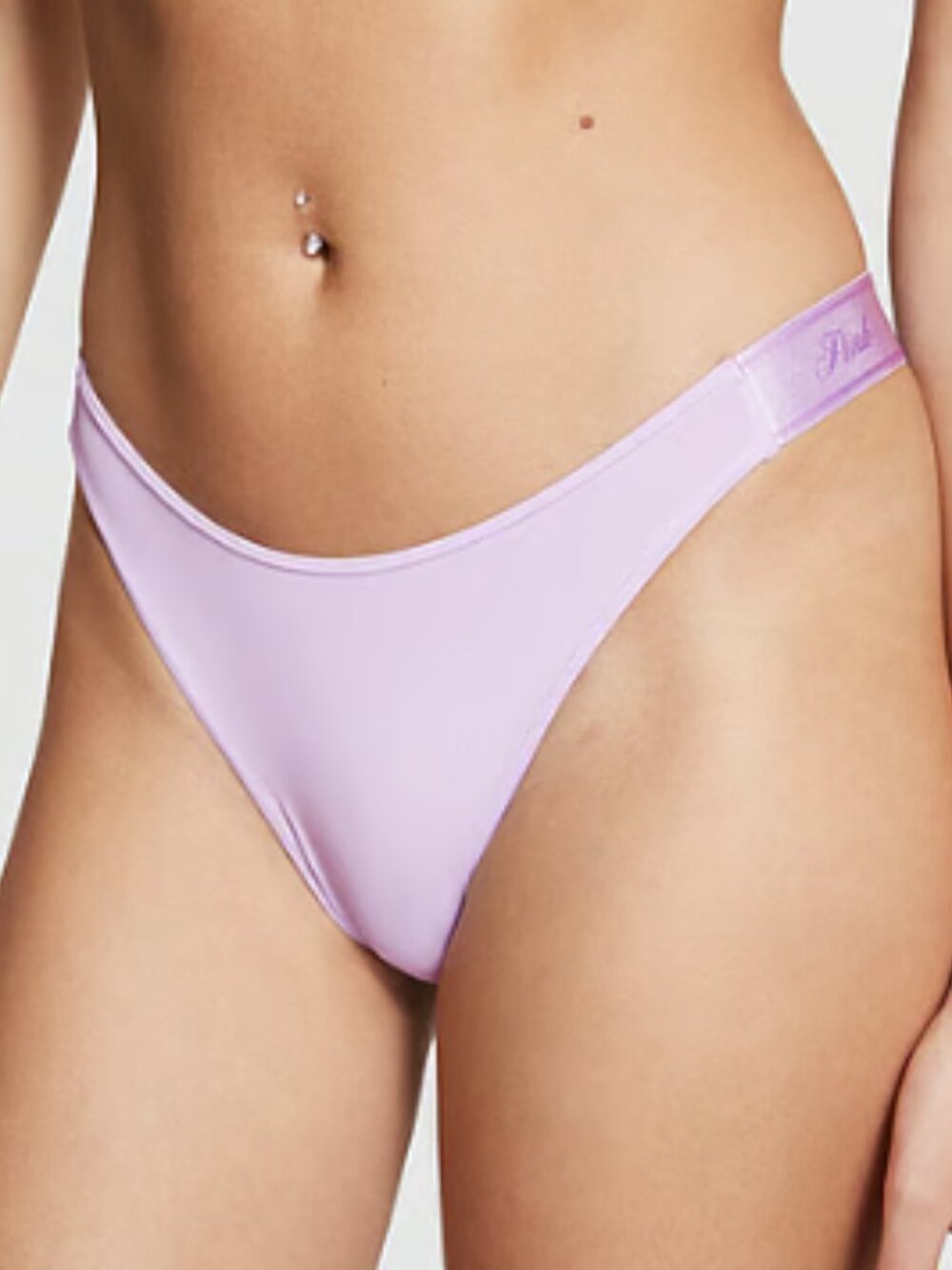 Victoria's Secret  PINK Logo Micro High-Leg Thong XXL Women Plus size Panty 34p8